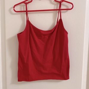 Crop red tank